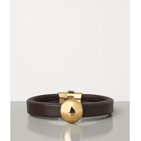 葆蝶家/Bottega Veneta 镀金纯银和NAPPA小羊皮手链 590464VAHUA2113