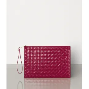 葆蝶家/Bottega Veneta 中号INTRECCIATO编织SPAZZOLATO小牛皮手拿包 592053VMBI16215