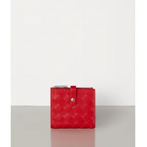 葆蝶家/Bottega Veneta 小号INTRECCIATO编织小羊皮法式钱包 600270VCPP38855