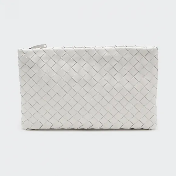 葆蝶家/Bottega Veneta 白色 手拿包 608232-VCPP2-9005
