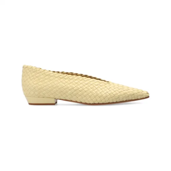 葆蝶家/Bottega Veneta 米色 100% Lamb 皮质r 女士 平底鞋 608875-VBSN0-9311