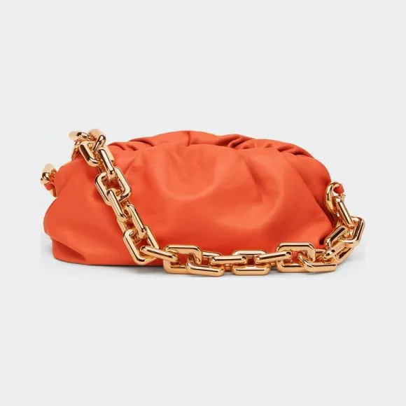 葆蝶家/Bottega Veneta 橙色 The Chain Pouch手拿包 620230-VCP40-7642