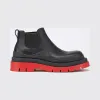 葆蝶家/Bottega Veneta 黑色、红色 BV Tire皮靴 630281-VBS50-1028