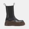 葆蝶家/Bottega Veneta 黑色、棕色 BV Tire皮靴 630297-VBS50-1024
