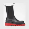 葆蝶家/Bottega Veneta 黑色、红色 BV Tire皮靴 630297-VBS50-1028