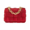 葆蝶家/Bottega Veneta 红色 100% Lamb 皮质材质 女士 单肩包 631421-V04N0-6358
