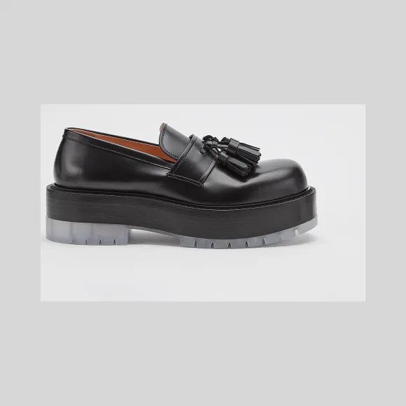 葆蝶家/Bottega Veneta 黑色 BV Stilt平底鞋 632511-VBS30-1000