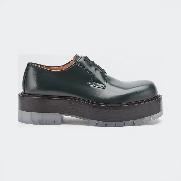 葆蝶家/Bottega Veneta 树林绿 BV Stilt平底鞋 632512-VBS30-3376