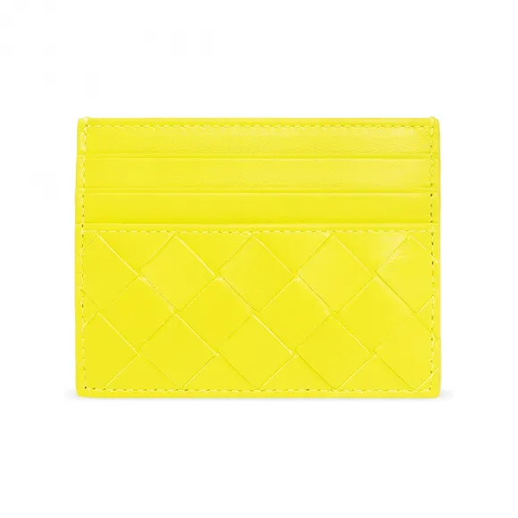 葆蝶家/Bottega Veneta 浅绿色 50% Lamb 皮质r|50% 小牛 皮质r 女士 卡夹 635042-VCPP3-7302