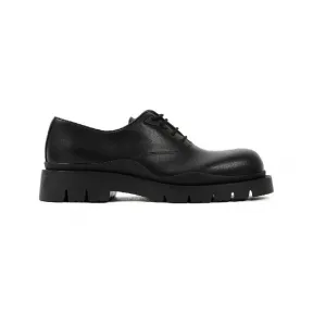 葆蝶家/Bottega Veneta 黑色 黑色小牛皮系带鞋 667073VBS501029