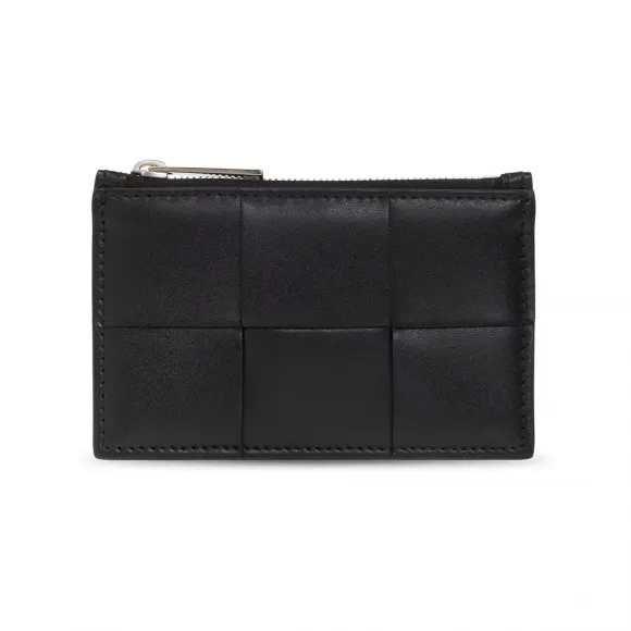 葆蝶家/Bottega Veneta 黑色 100% 小牛 皮质r 男士 卡夹 679843-VBWD3-8803
