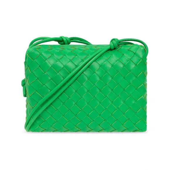 葆蝶家/Bottega Veneta 绿色 外 and 内 layer:|100% Lamb 皮质r||其他 Elements:|100% 金属 女士 单肩包 680255-V1G11-3722