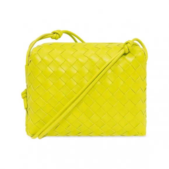 葆蝶家/Bottega Veneta 浅绿色 外 and 内 layer:|100% Lamb 皮质r||其他 Elements:|100% 金属 女士 单肩包 680255-V1G11-7302