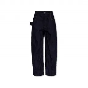 葆蝶家/Bottega Veneta 深蓝色 86% 棉质|14% 金属ised 纤维 女士 牛仔裤 696629-V1VA0-3399