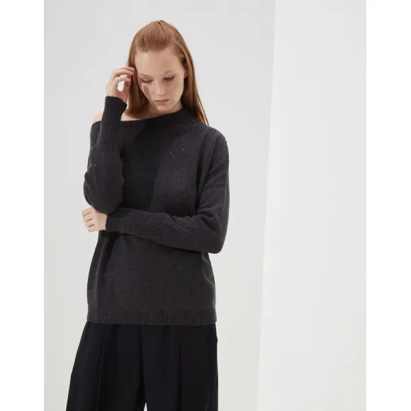 布内罗·古奇拉利/Brunello Cucinelli 宽领口 (192M73513349) - 女款 针织衫
