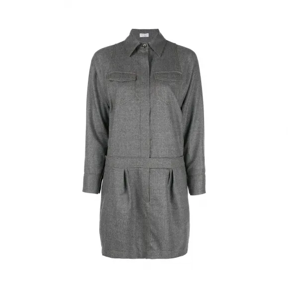 布内罗·古奇拉利/Brunello Cucinelli 迷你衬衫裙 MA150A4477C058