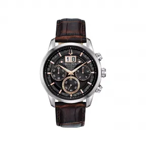 宝路华/Bulova Classic 系列 44 mm 间银金色不锈钢 石英机芯 男表 96B311