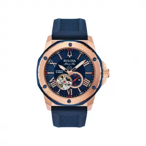 宝路华/Bulova Marine Star 系列 45 mm 玫瑰金色不锈钢 自动机械机芯 男表 98A227