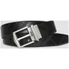 博百利/Burberry 男士 London 皮革双面两用腰带 (黑色) - 男士  39776291