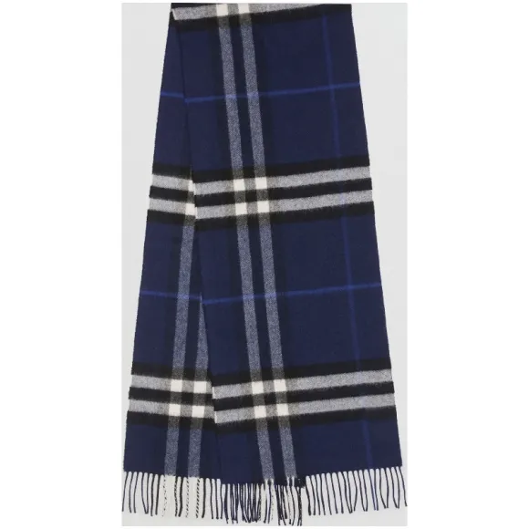 博百利/Burberry 女士 经典格纹羊绒围巾 (靛蓝)  39943061