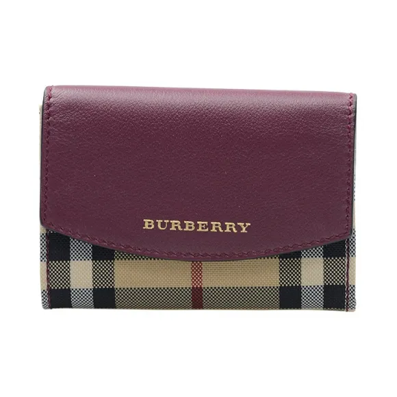 博百利/Burberry 零钱包 3996712 牛皮/帆布 紫色 39967121
