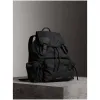 博百利/Burberry 男士 The Rucksack - 大号功能性尼龙拼皮革军旅背包 (黑色) - 男士  4015479