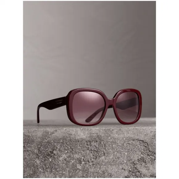 博百利/Burberry 女士 方框太阳眼镜 (勃艮第酒红色) 40666551