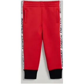 博百利/Burberry 儿童用品 条纹装饰平织运动裤 (亮红色) - 男童装  40715141