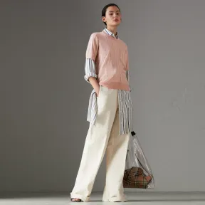 博百利/Burberry 女士 短袖羊绒衫 (蓟草粉红) 40717941