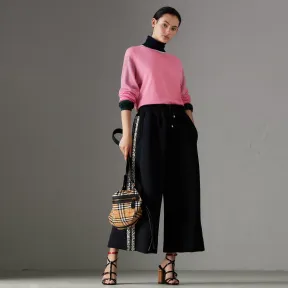 博百利/Burberry 女士 镂空针织装饰羊绒衫 (灰暗粉红) 40726241