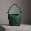 博百利/Burberry 女士 The Bucket - 大号皮革水桶包 (暗绿色) 40729271