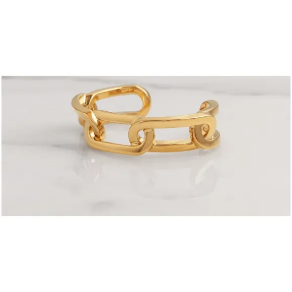 博百利/Burberry 女士 镀金链饰手镯 (浅金色) 40747491