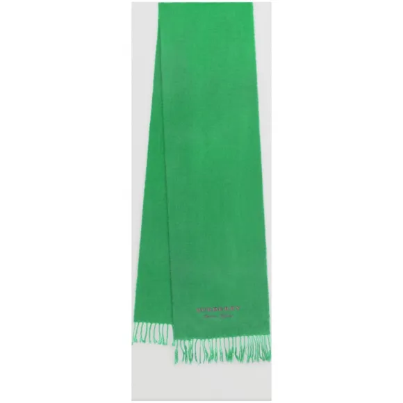 博百利/Burberry  刺绣羊绒绒头围巾 (碧玺绿)  40753571
