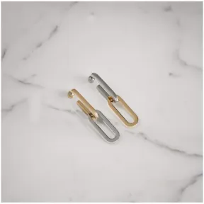 博百利/Burberry 女士 镀金镀钯金链式吊坠耳环 (浅金色 / 钯金色) 40767751