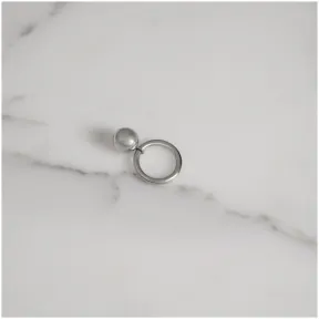 博百利/Burberry 女士 吊饰钯金装饰戒指 (钯金色) 40767791