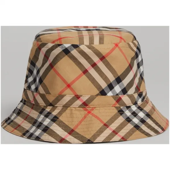 博百利/Burberry  Vintage 格纹渔夫帽 (古典黄色)  40794321