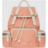 博百利/Burberry 女士 The Rucksack - 中号功能性尼龙拼皮革军旅背包 (粉红色) 40800671