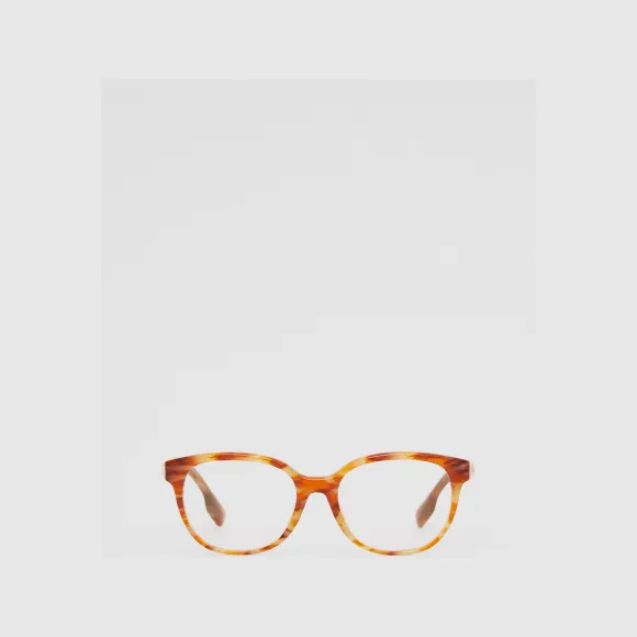 博百利/Burberry 专属标识装饰圆弧框光学眼镜 (鹿纹) - 女士 40814791