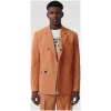 博百利/Burberry 男士 修身剪裁按扣羊毛量裁外套 (橘色)  45582271