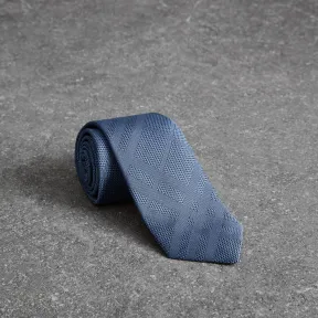 博百利/Burberry 男士 现代剪裁格纹丝质领带 (天空蓝) - 男士  80018051