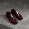 博百利/Burberry 男士 手绘系带皮革布洛克鞋 (黑檀木红色) - 男士  80023101