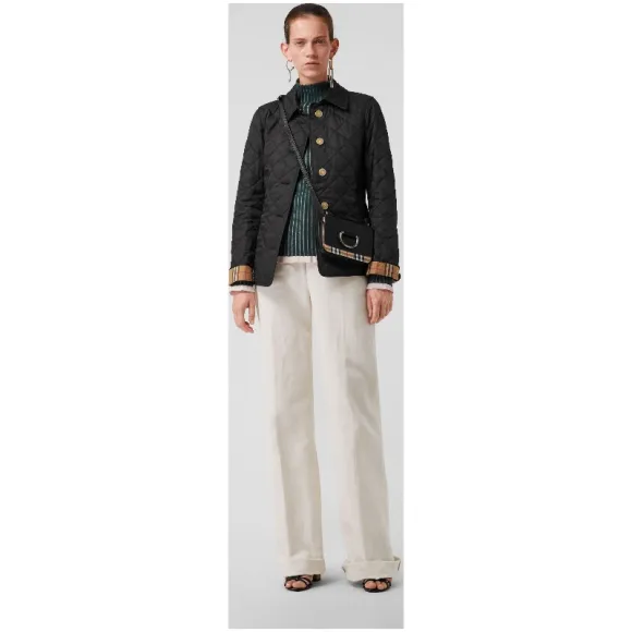 博百利/Burberry 女士 菱形绗缝外套 (黑色) 80025451
