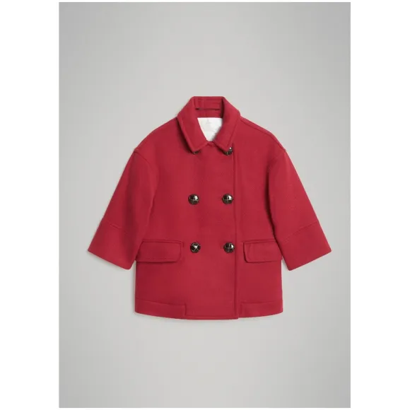 博百利/Burberry  双面羊毛海军外套 (温莎红)  80041401