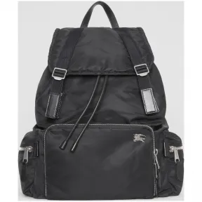 博百利/Burberry 男士 The Rucksack - 大号飞行员尼龙军旅背包 (黑色) - 男士  80053731