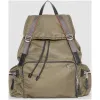 博百利/Burberry 男士 The Rucksack - 大号飞行员尼龙军旅背包 (灰绿色) - 男士  80053741