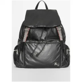 博百利/Burberry 男士 The Rucksack - 大号纳帕皮革军旅背包 (黑色) - 男士  80053991