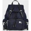 博百利/Burberry 女士 The Rucksack - 小号羽绒尼龙斜背式军旅背包 (墨蓝色) 80067191