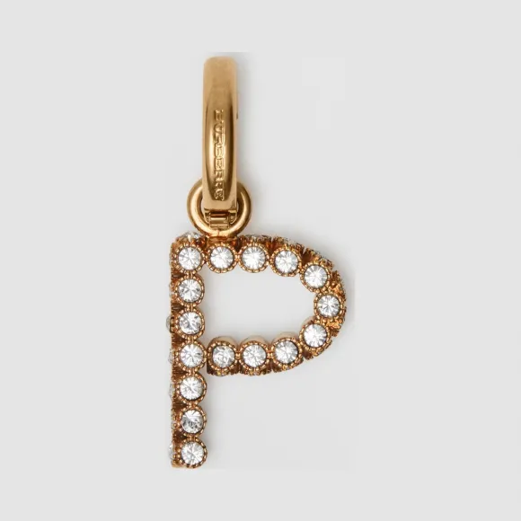 博百利/Burberry P 字母人造水晶吊饰 (水晶色) - 女士  80080041