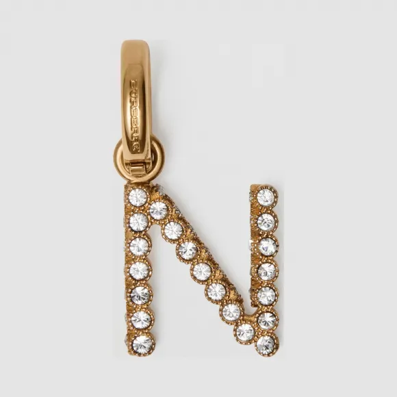 博百利/Burberry N 字母人造水晶吊饰 (水晶色) - 女士  80080111