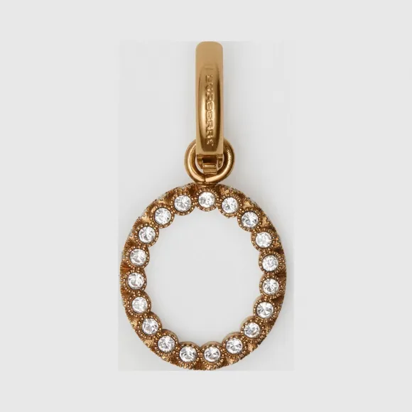 博百利/Burberry O 字母人造水晶吊饰 (水晶色) - 女士  80080141